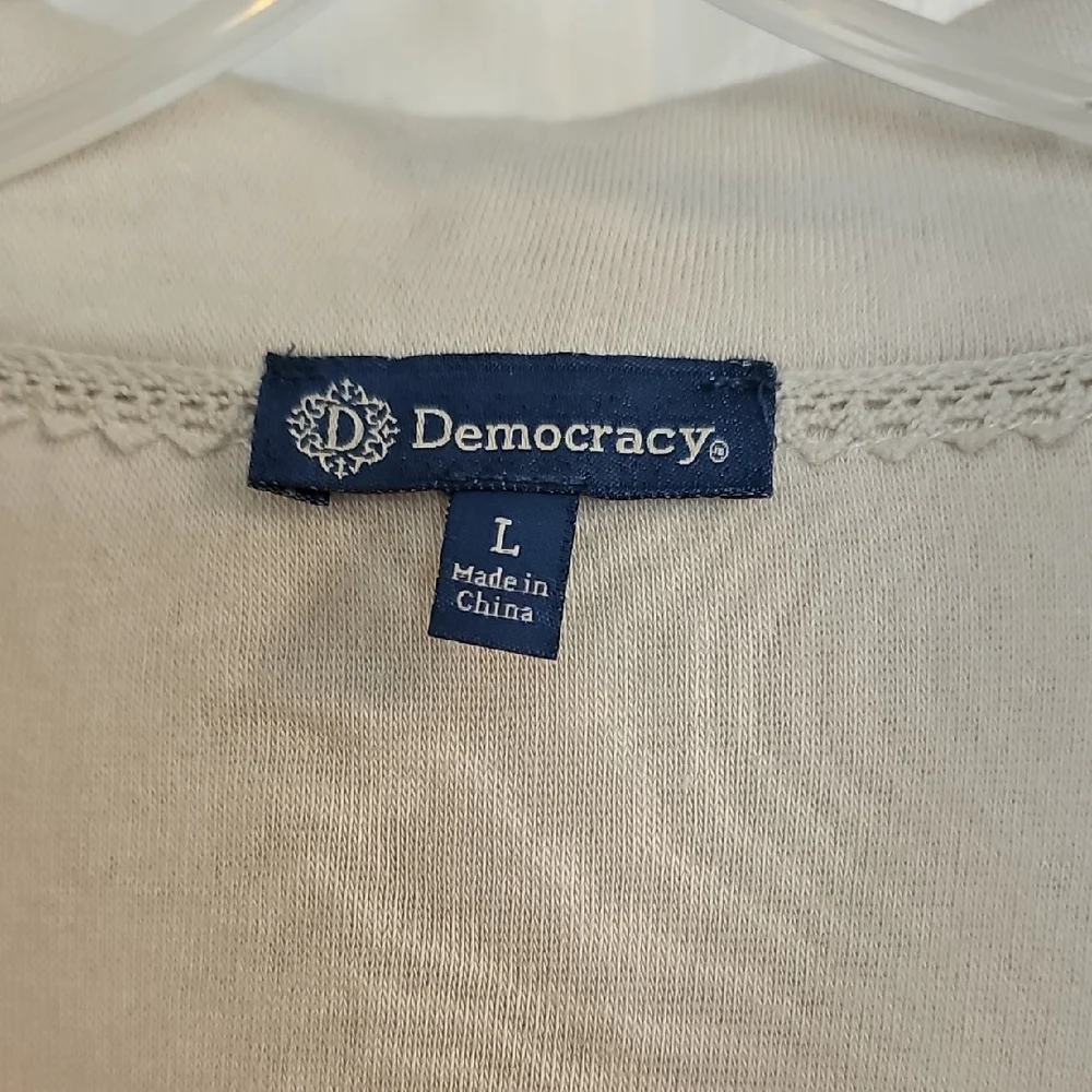 Democracy Cream Utility Jacket with Button Front - Picture 2 of 5
